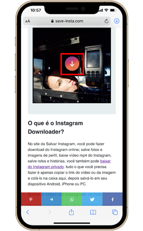 como baixar fotos do instagram no celular