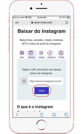 Baixe Instagram Reels para iPhone