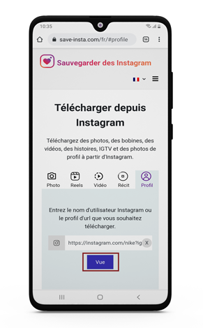 agrandir photo de profil Instagram sur Android