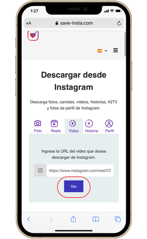 Descargar videos de Instagram en iPhone