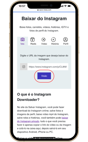 download Instagram foto's op de iPhone