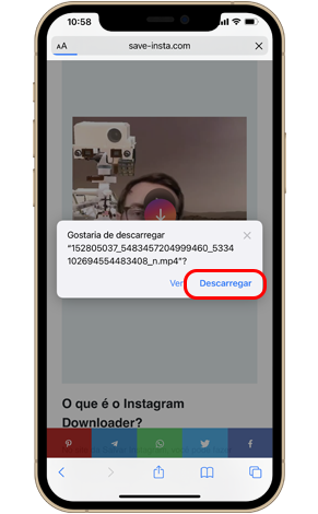 Bewaar Instagram video's online