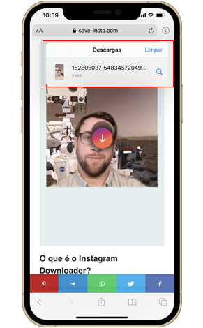 Bewaar Instagram video's online