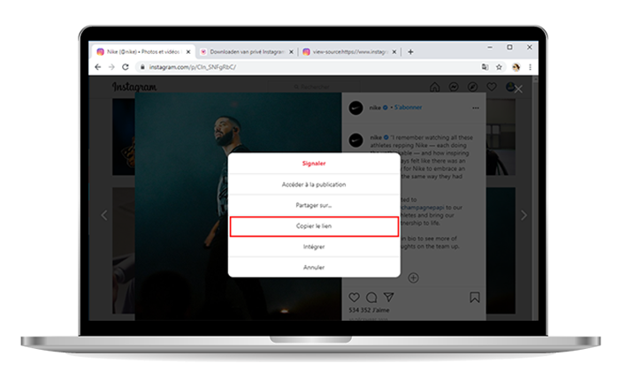 Download Instagram foto's op pc