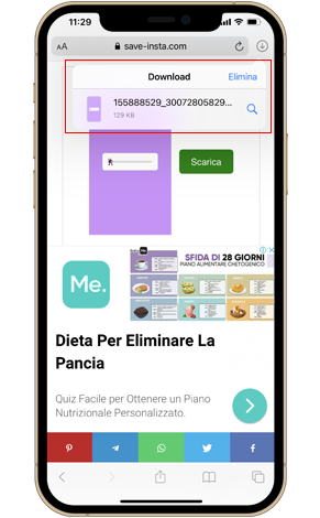 Salva storie e momenti salienti di Instagram