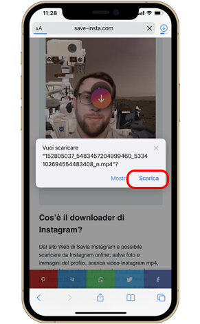 Salva i video di Instagram online