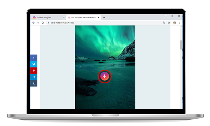 Speichern Sie Instagram Geschichten auf dem Computer