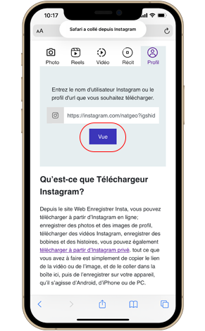 Téléchargeur de photos de profil Instagram