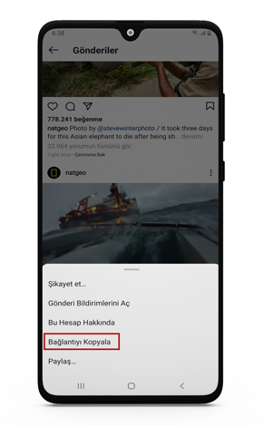 android'de instagram videolarını indirin