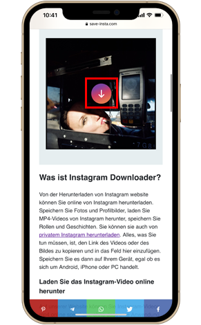 Instagram Fotos herunterladen auf iPhone