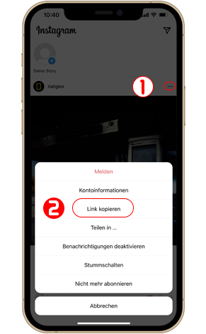 Instagram Fotos herunterladen auf iPhone