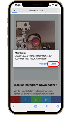 Laden Sie Instagram-Videos in IOS herunter