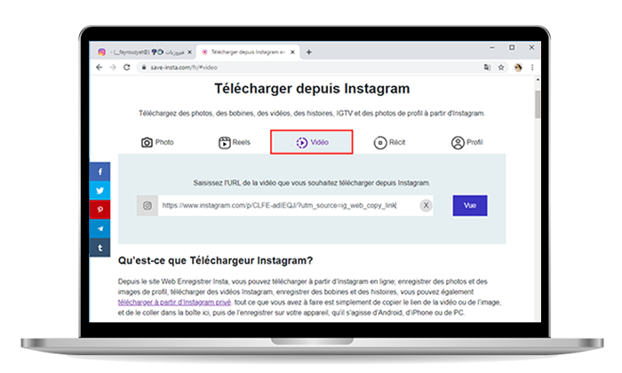 Téléchargeur de vidéos Instagram