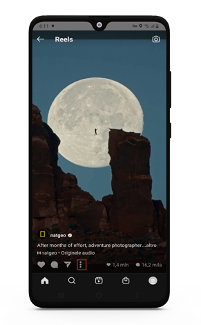 scarica reels di instagram su Android