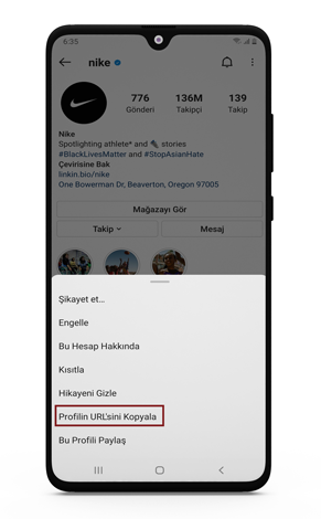 android'de instagram profil fotoğrafını indirin