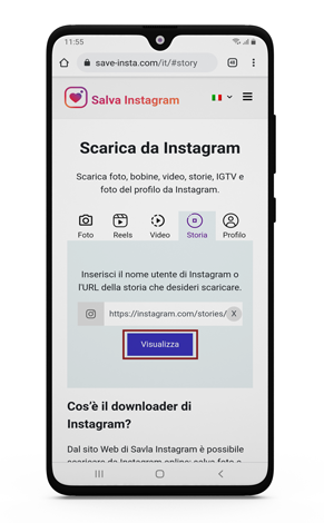 Scarica storie e momenti salienti di Instagram per Android