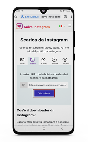 salva le reels di Instagram