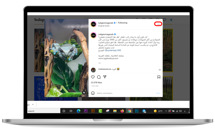 إعدادات الريلز