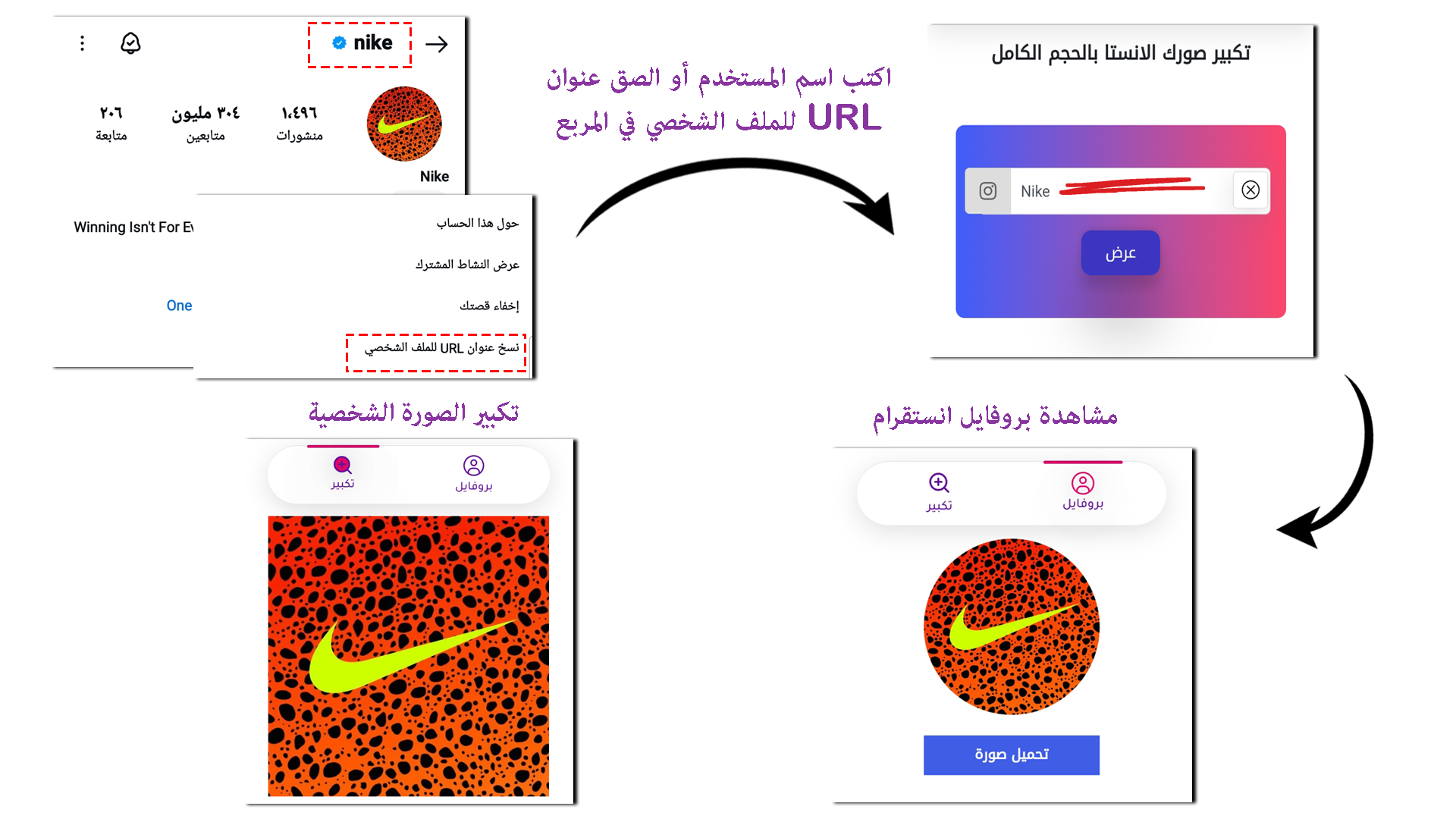 كيف اشوف صورة بروفايل انستا؟