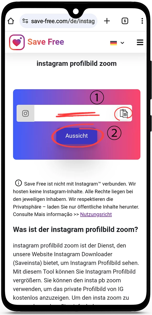 Instagram Profilbild Zoom Full HD