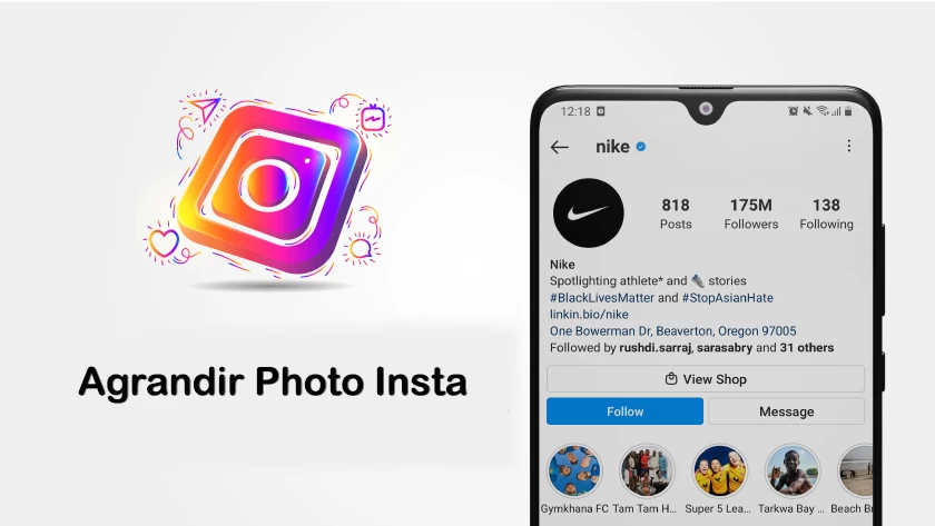 agrandir photo insta