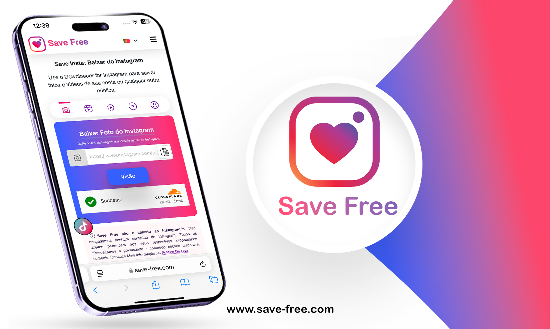 Save Insta - Baixer Vídeos e Fotos do Instagram Grátis